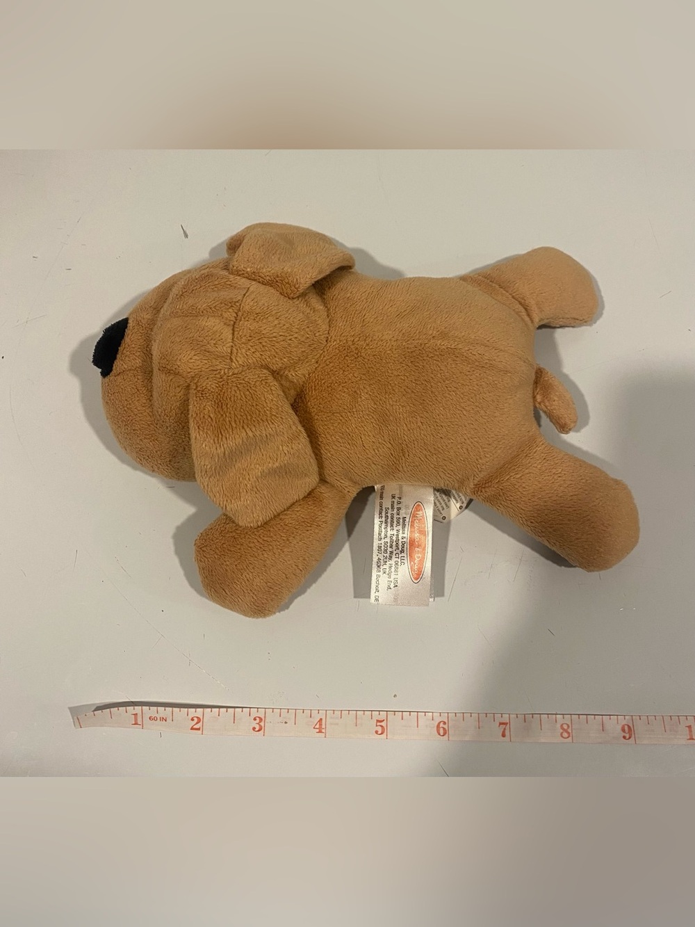 Melissa & Doug Brown Puppy Dog Plush Replacement Stuffed Animal Lovey 10” - Picture 6 of 6